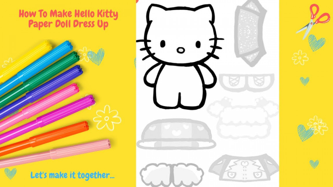 DIY How To Make Hello Kitty Paper Doll Dress Up  Drawing