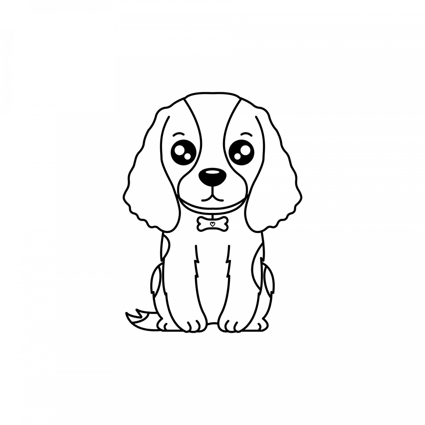Dog vector illustration template for Coloring book