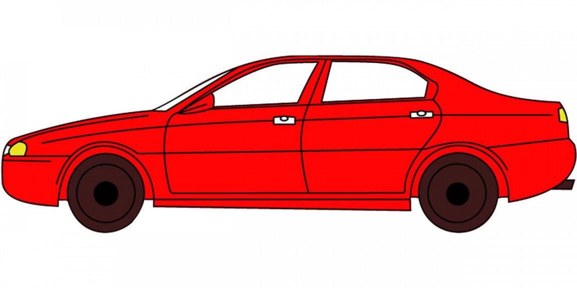 Download Line Draw Red Car Design Royalty-Free Stock Illustration