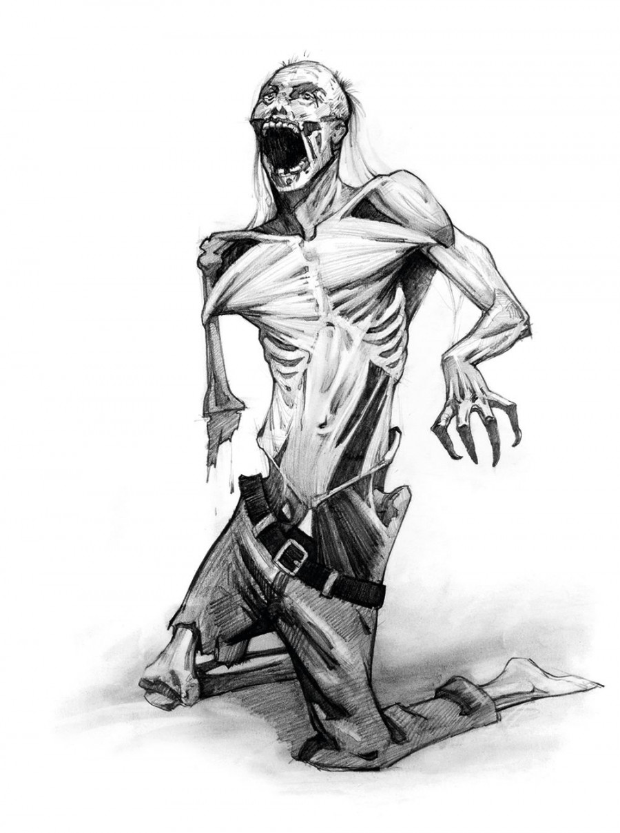Draw accurate bones and muscle  Zombie drawings, Zombie art