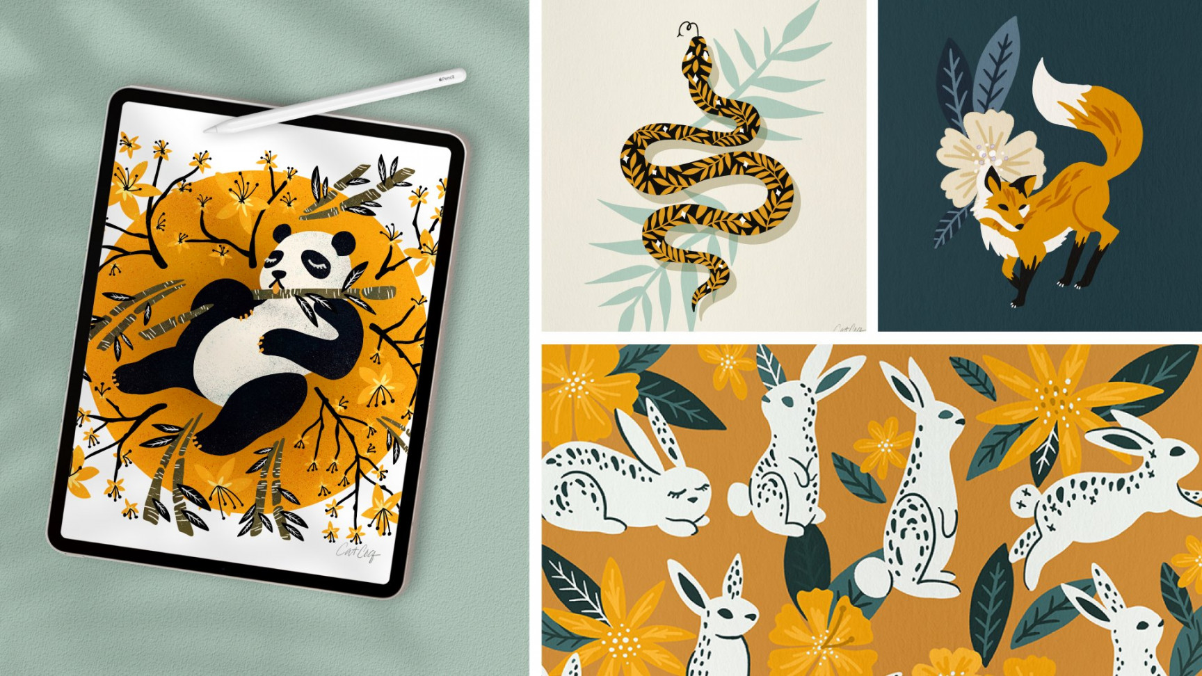 Draw Animals in Procreate: Plus Tips for Art Licensing Sales  Cat