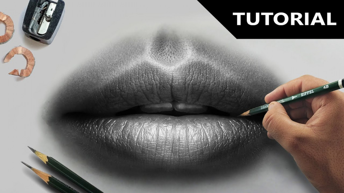 Draw Hyper Realistic lips  Step-by-step  Easiest method