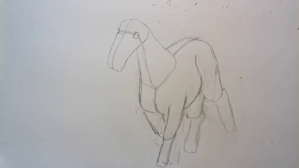 Drawing a cartoon / view horse