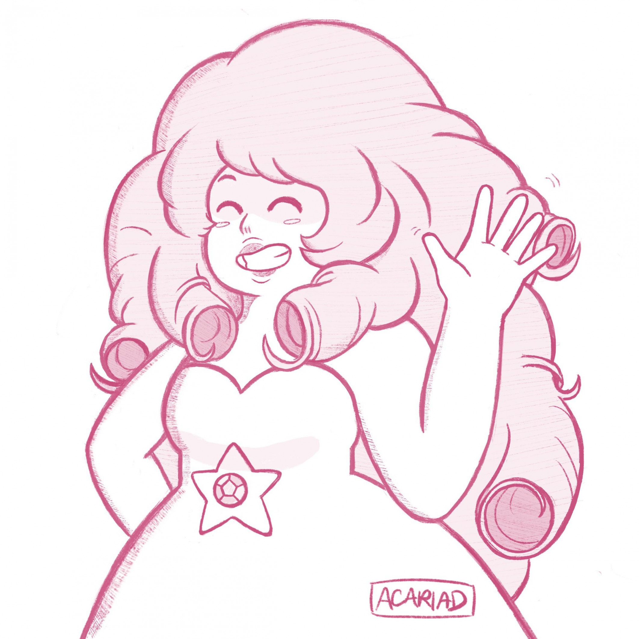 Drawing all the gems] Rose Quartz! Yes, she counts ;) : r