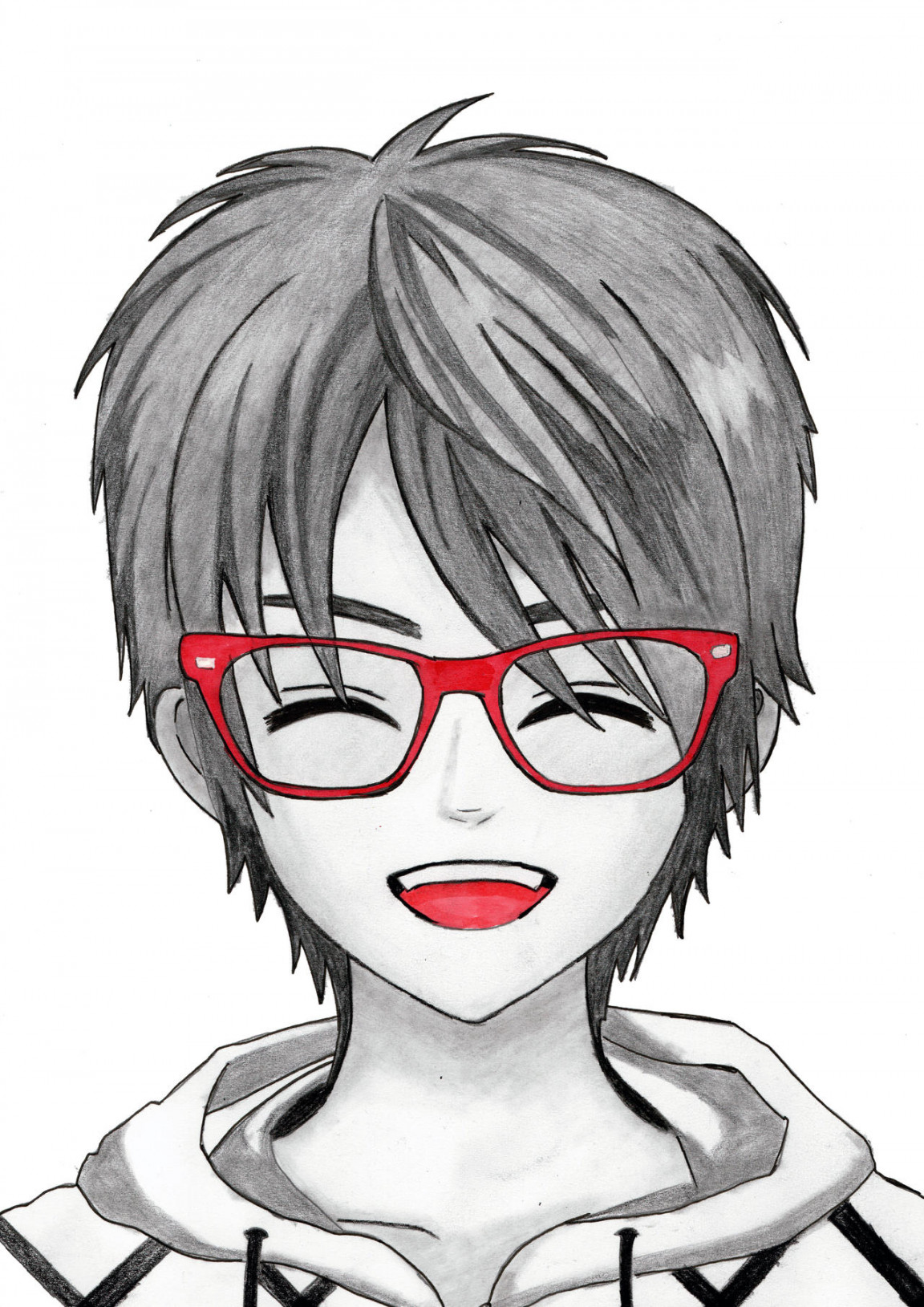 Drawing Anime Boy With Glasses by DrawingTimeWithMe on DeviantArt