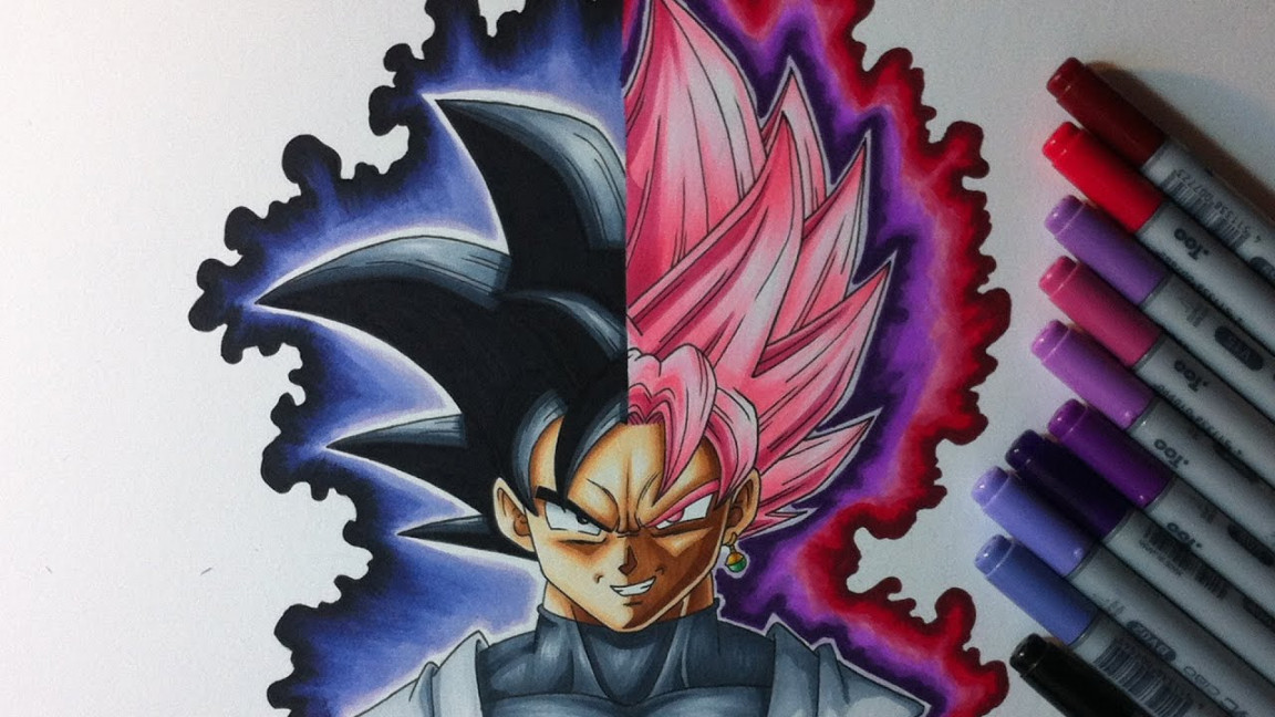 Drawing Black Goku - Black Goku SSJ Rose