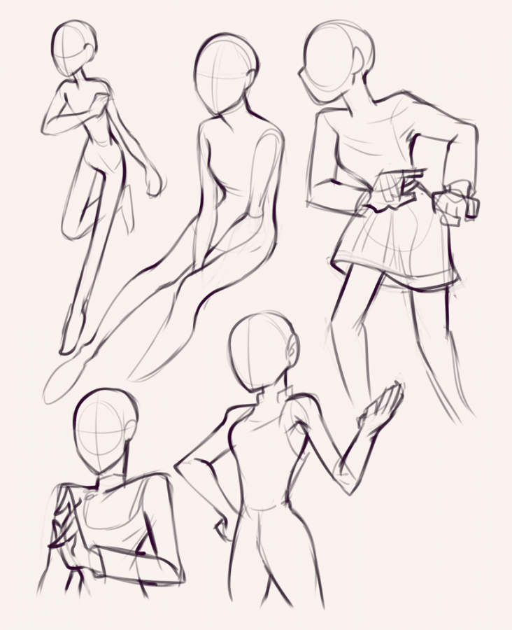 Drawing drill #: Poses, faces and hands - Smirking Raven