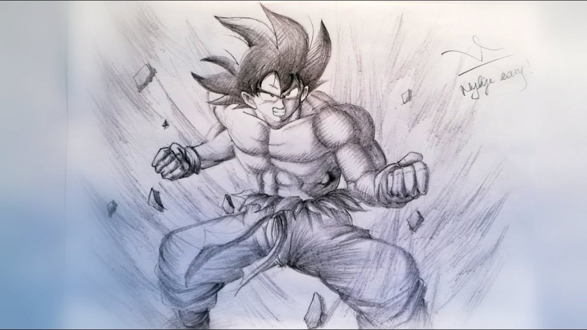 DRAWING GOKU (DRAGONBALL KAI), TUTORIAL DRAW STEP BY STEP WITH PENCIL   Học vẽ Goku