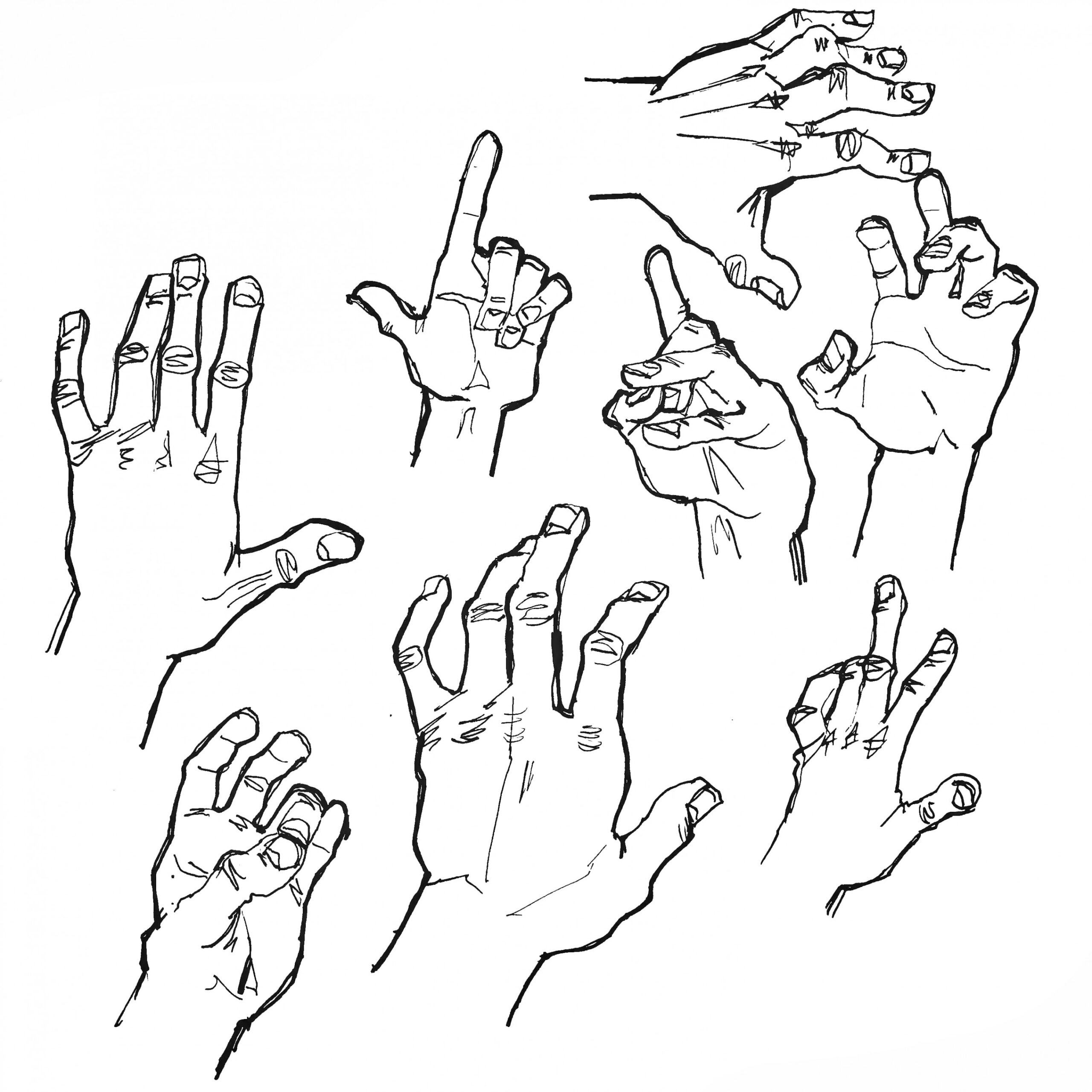 Drawing my left hand for reference : r/learntodraw