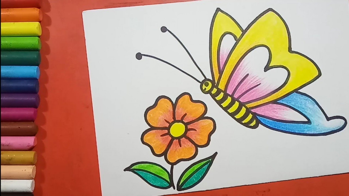 Easy and simple Butterfly Drawing