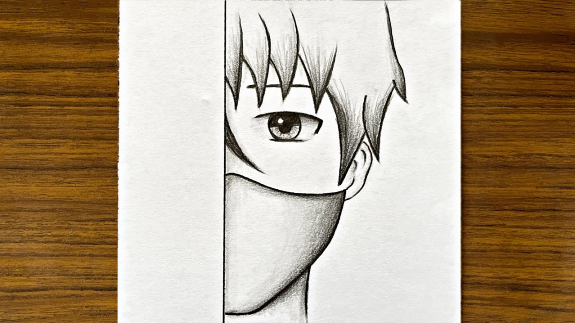 Easy anime drawing  How to draw anime step by step  Easy drawing for  beginners