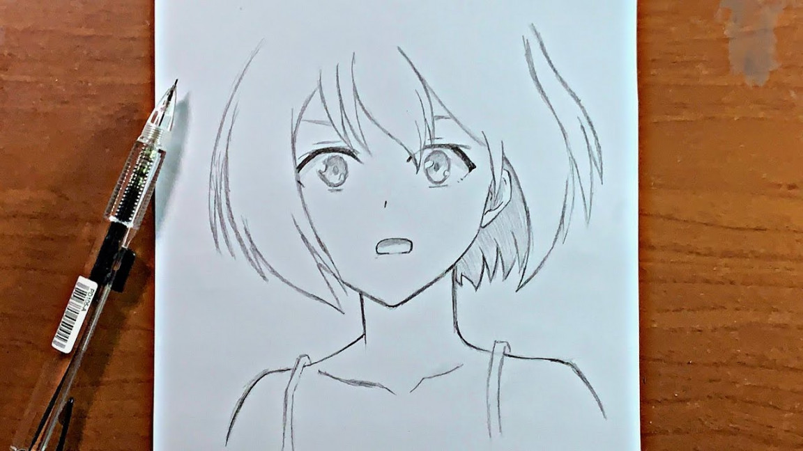 Easy anime drawings  how to draw cute anime girl step-by-step