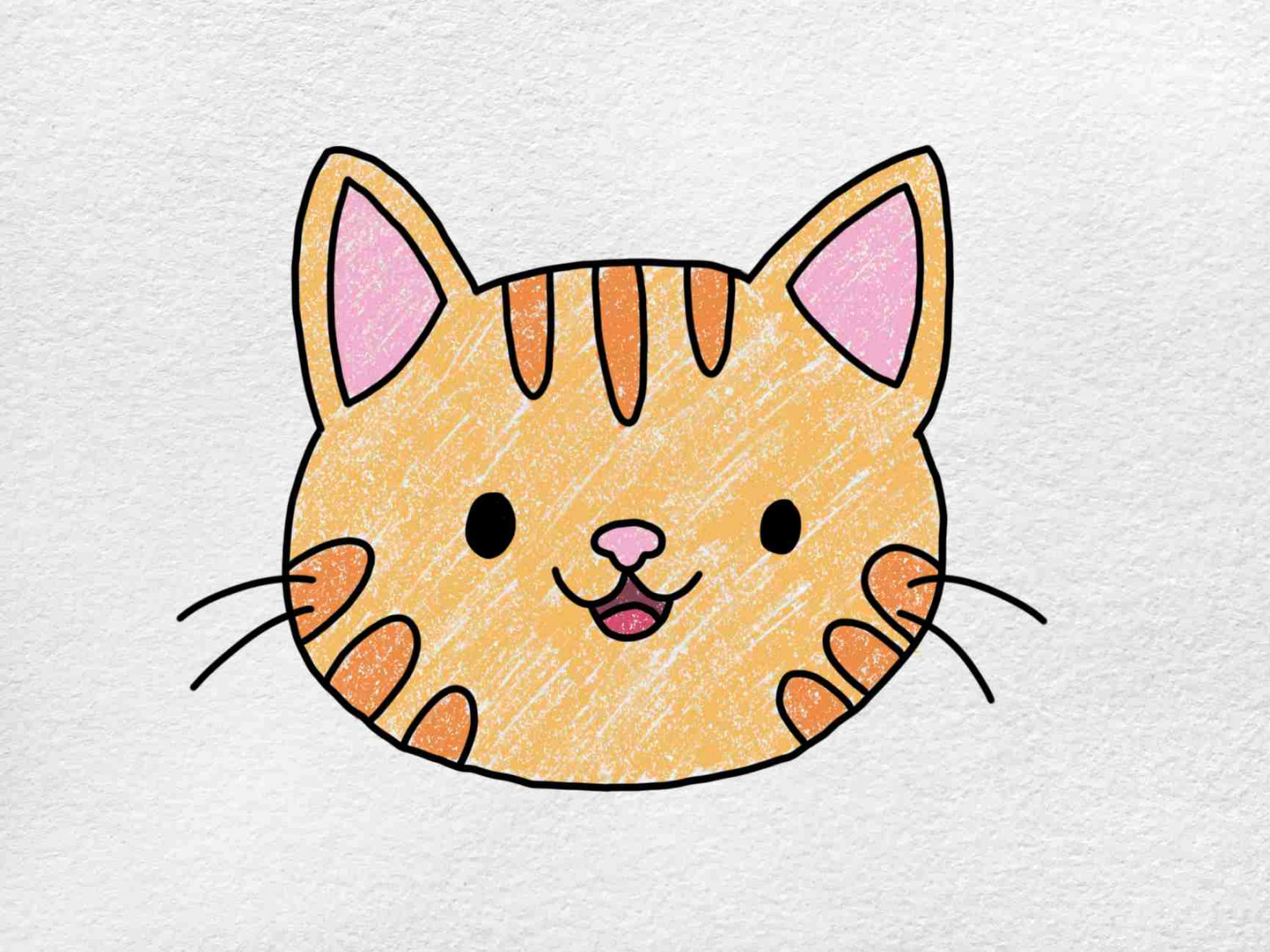 Easy Cat Face Drawing - HelloArtsy