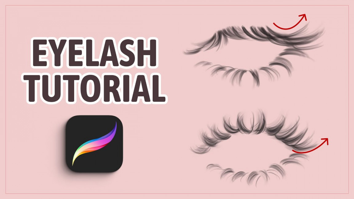 Easy Eyelash Tutorial In Procreate  Drawing Different Types Of Eyelashes