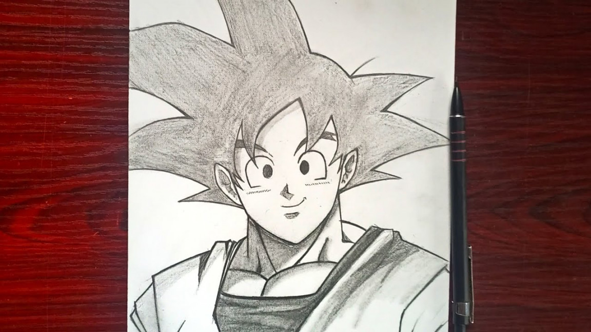 Easy pencil sketch  How to Draw Goku Base form[Dragonball]