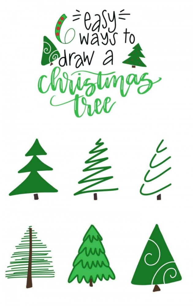 Easy Ways to Draw a Christmas Tree  Christmas tree drawing easy