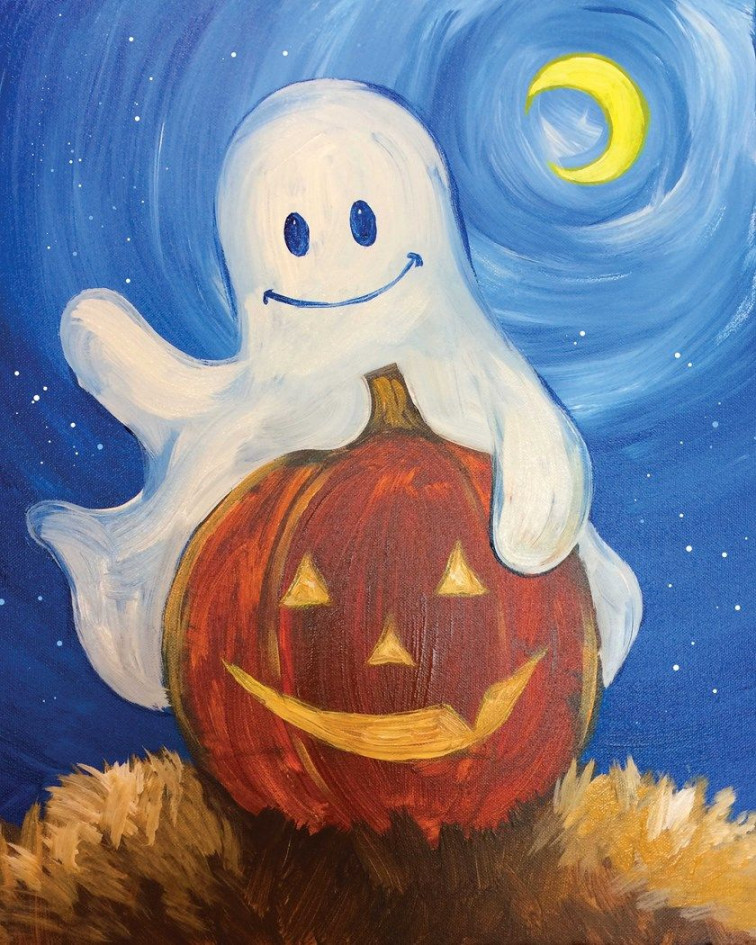 Excited for Halloween? So are these two! Paint Boo Buddies at a