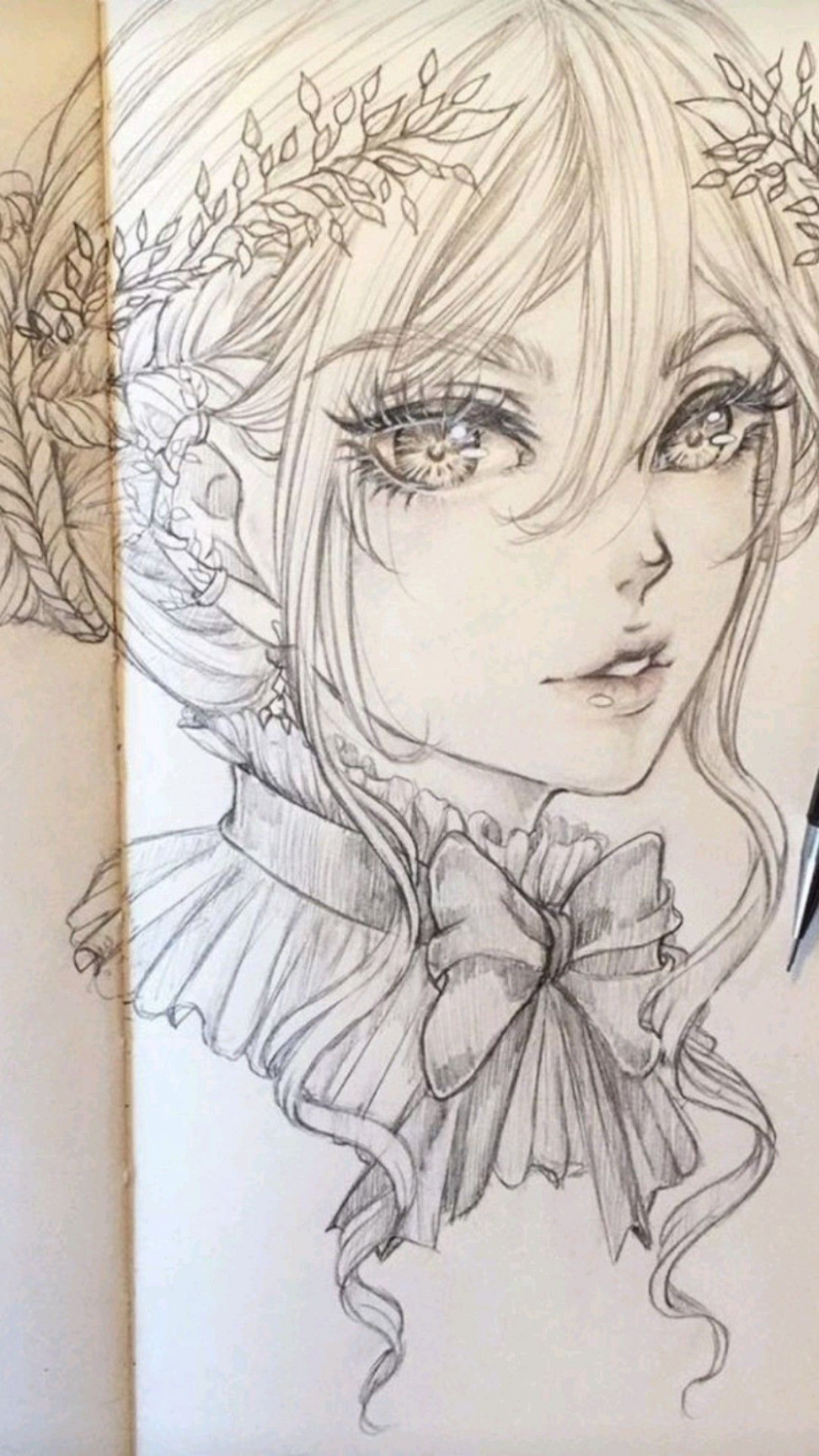 female anime face potrait/sketch/drawing ideas  Anime drawings