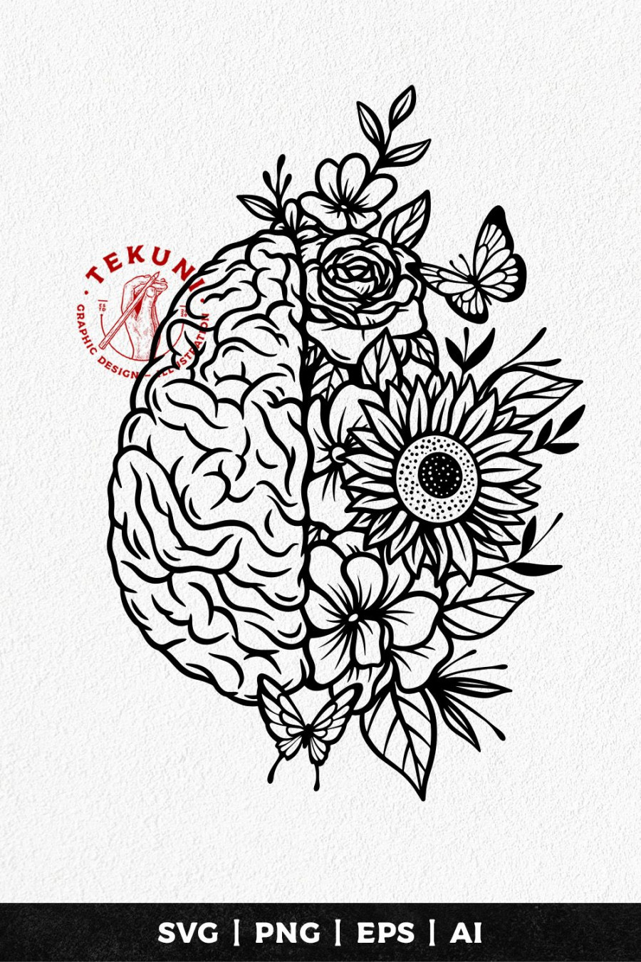 Flower Brain SVG Instant Download (Download Now) - Etsy in