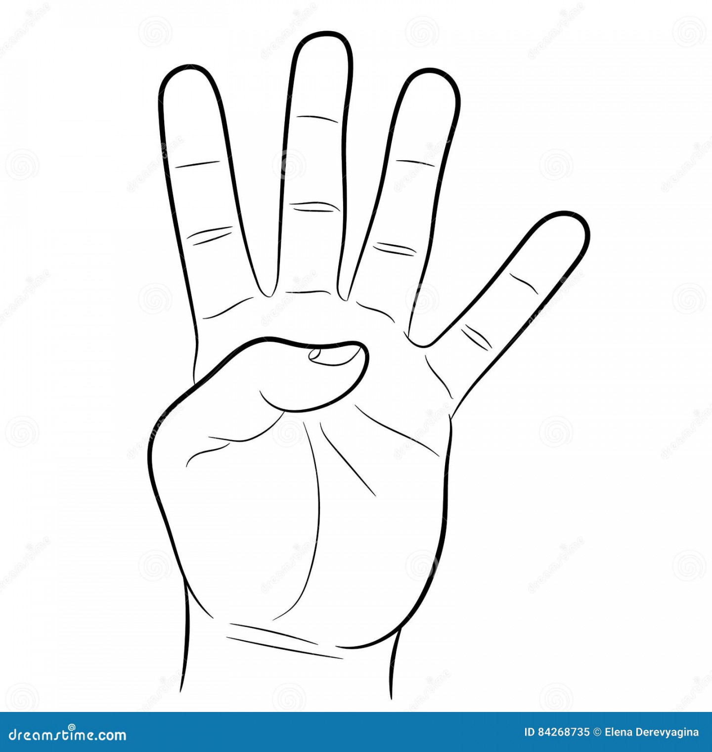 Four Fingers Stock Illustrations – , Four Fingers Stock