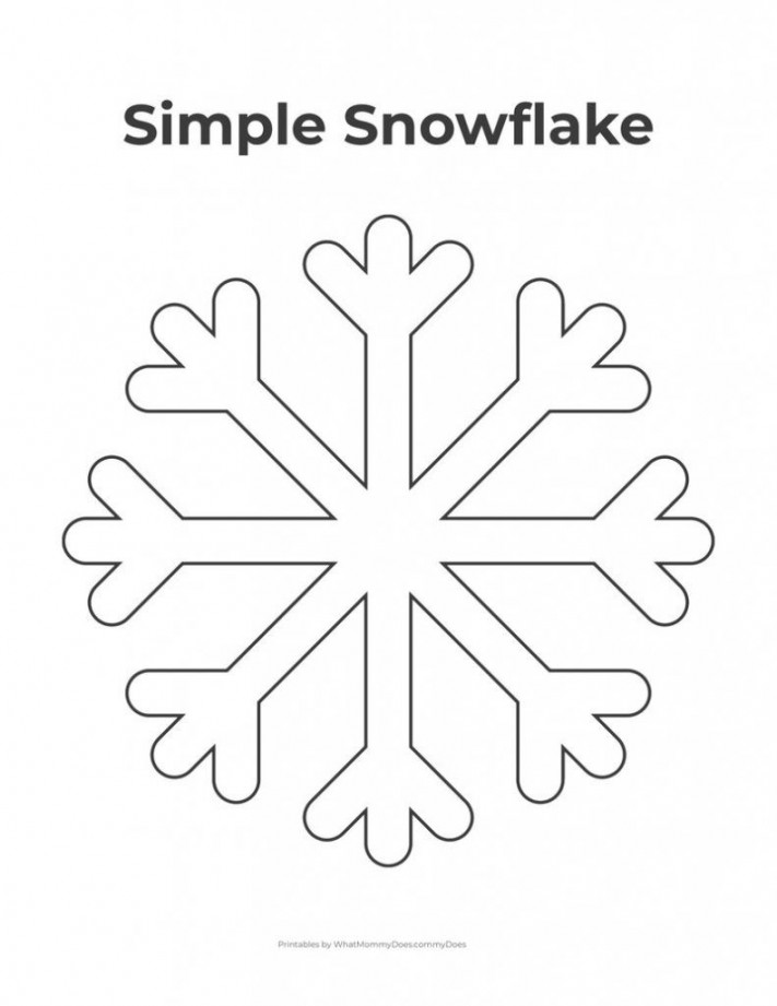Free Printable Snowflake Templates –  Large & Small Stencil