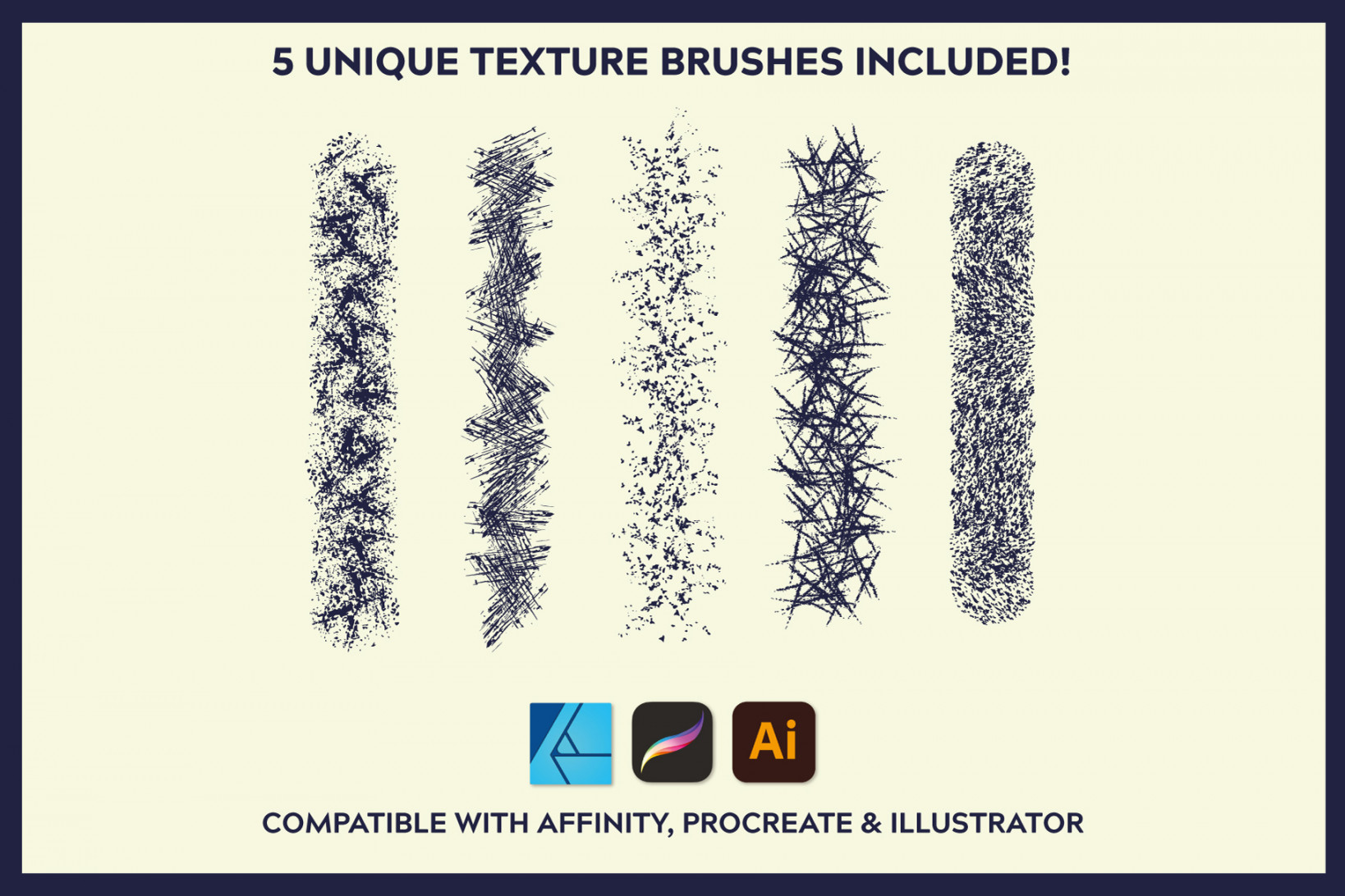 FREE Texture Brushes for Illustrator, Affinity & Procreate