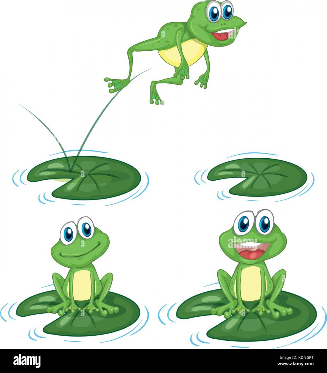 Frogs jumping Stock Vector Images - Alamy