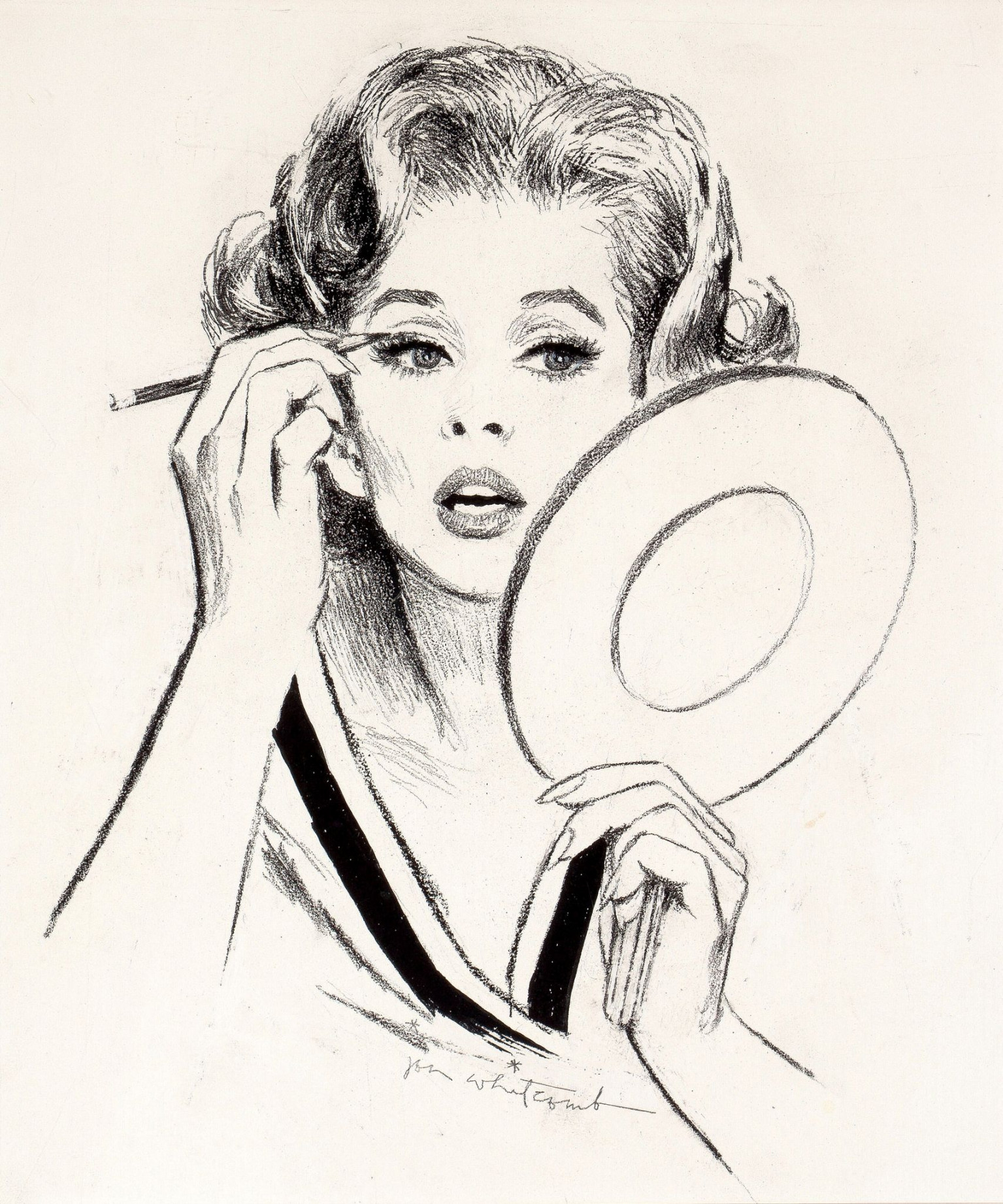 Glamour Girl by Jon Whitcomb  Glamour art, Vintage drawing