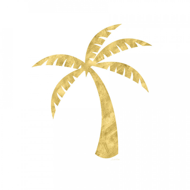 Gold Palm Tree- Art by Linda Woods by Linda Woods
