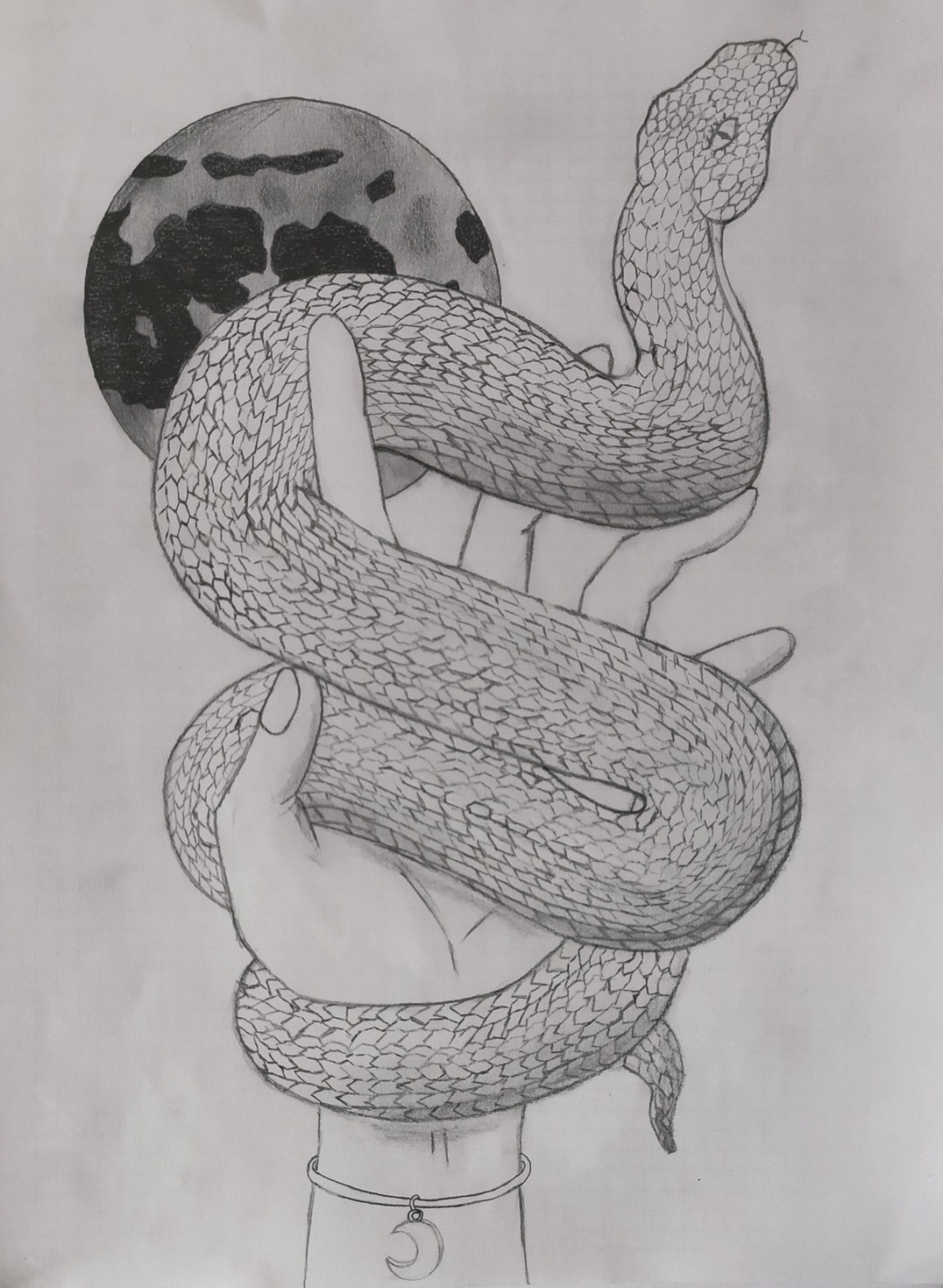 Hand snake draw  Snake drawing, Art drawings sketches creative