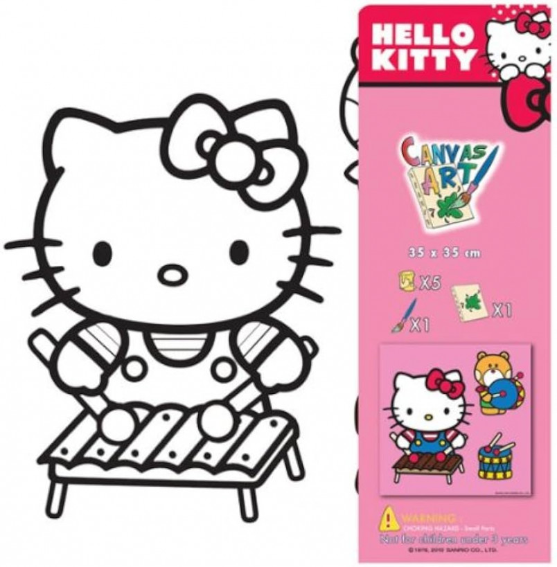 Hello Kitty Ausmalbilder auf Leinwand Motiv wählbar Keilrahmen