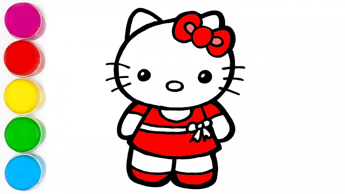 Hello Kitty Drawing and Coloring for Kids