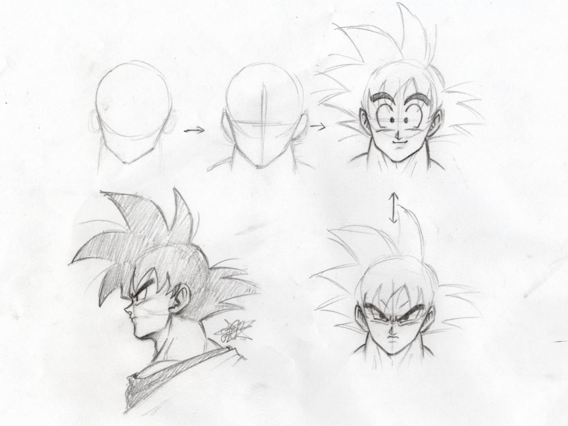 How I draw Goku : r/dbz