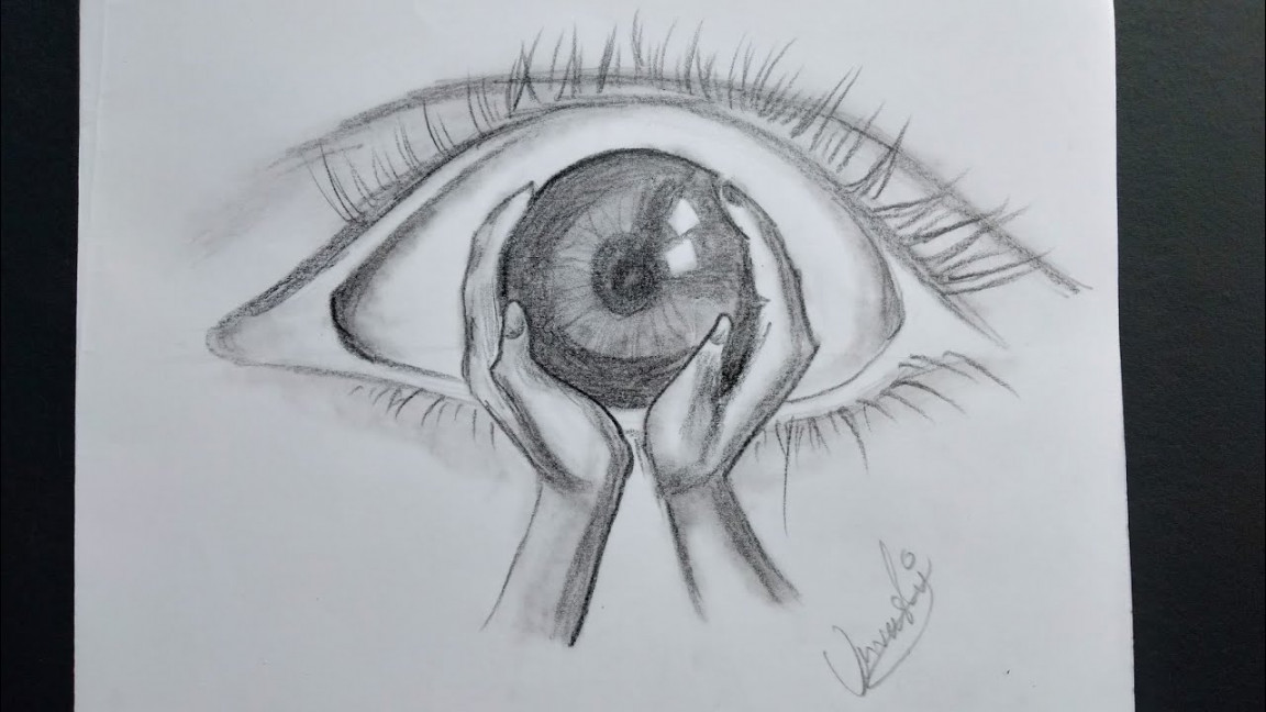 How to Draw a Artistic Eye Holding Hand Step by Step Tutorial  Pencil  Sketch  Basic Drawings