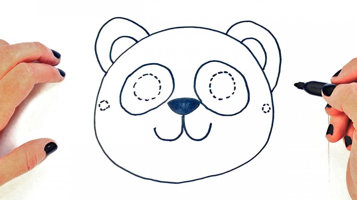 How to draw a Bear Mask Step by Step  How to make an Animal Mask