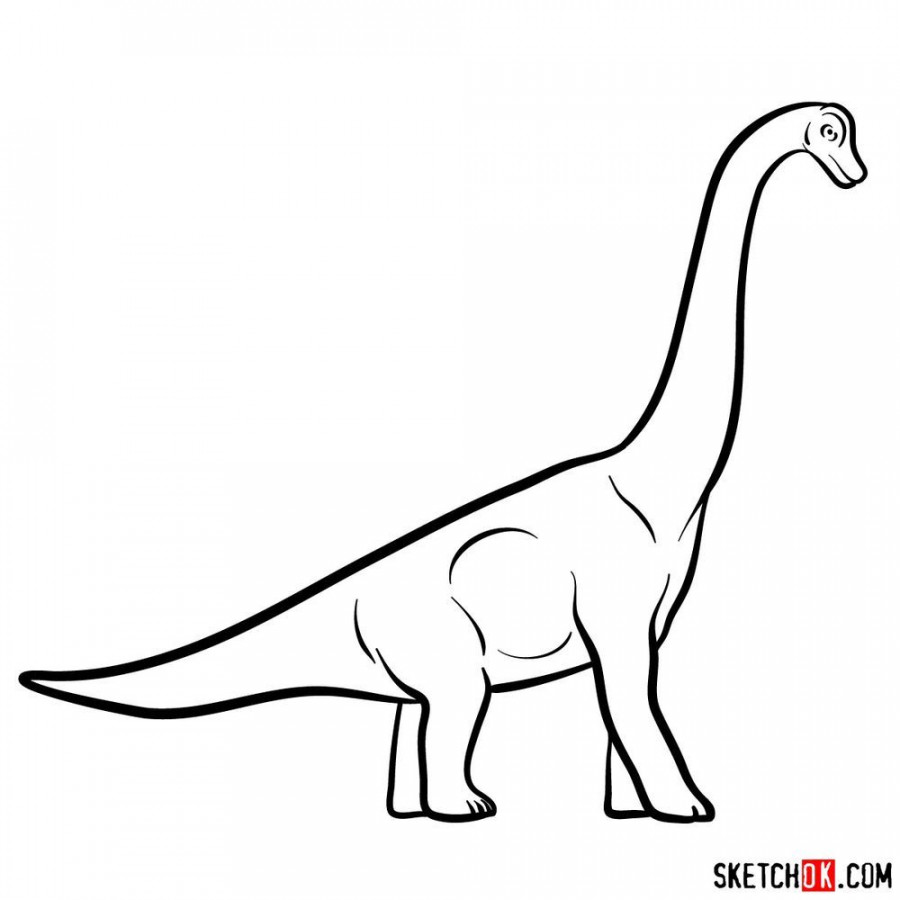 How to draw a brachiosaurus  Drawings, Easy drawings, Dinosaur