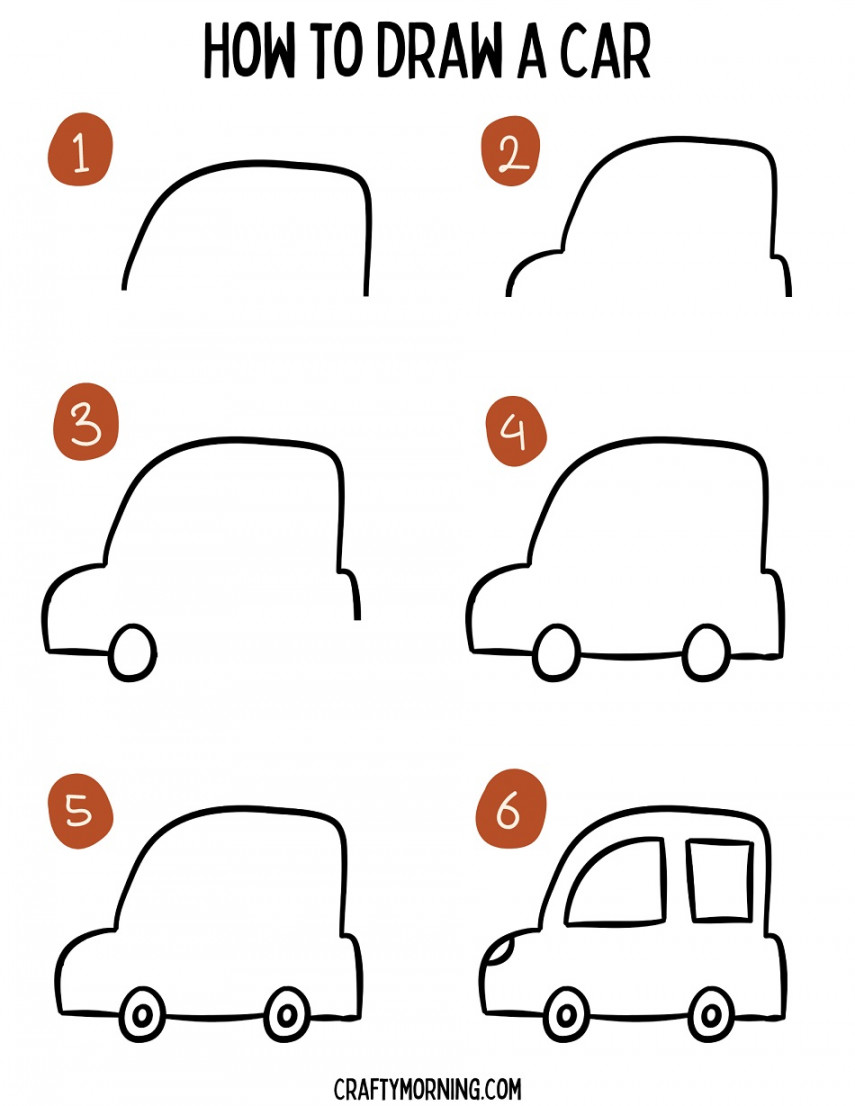 How to Draw a Car (Easy Step by Step) - Crafty Morning