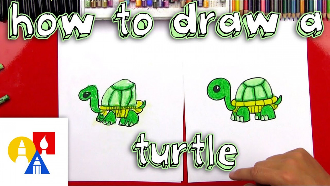 How To Draw A Cartoon Turtle