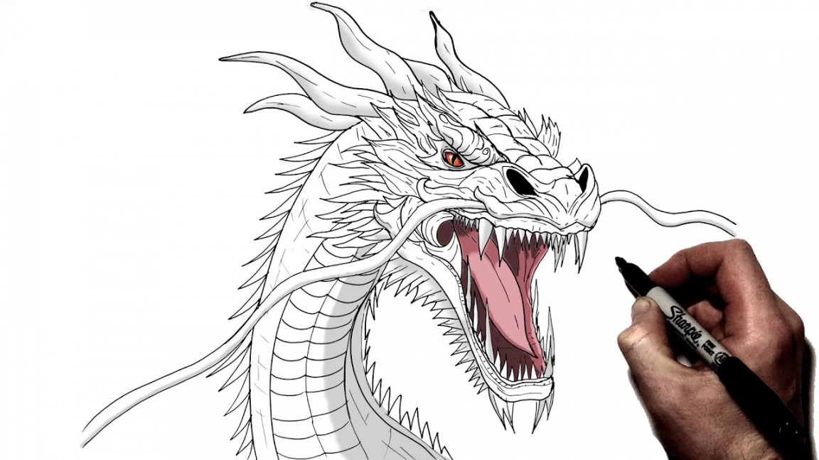How To Draw A Chinese Dragon  Step By Step