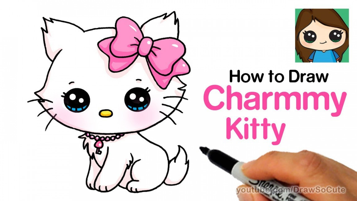 How to Draw a Cute Cat Easy  Sanrio Charmmy Kitty