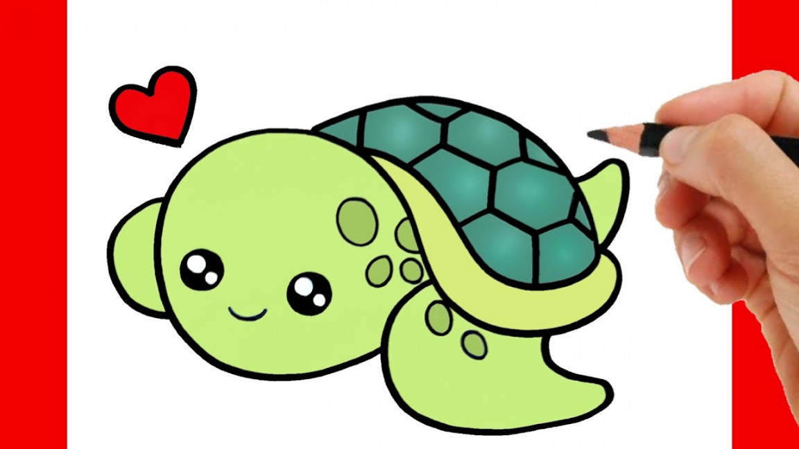 HOW TO DRAW A CUTE TURTLE EASY STEP BY STEP