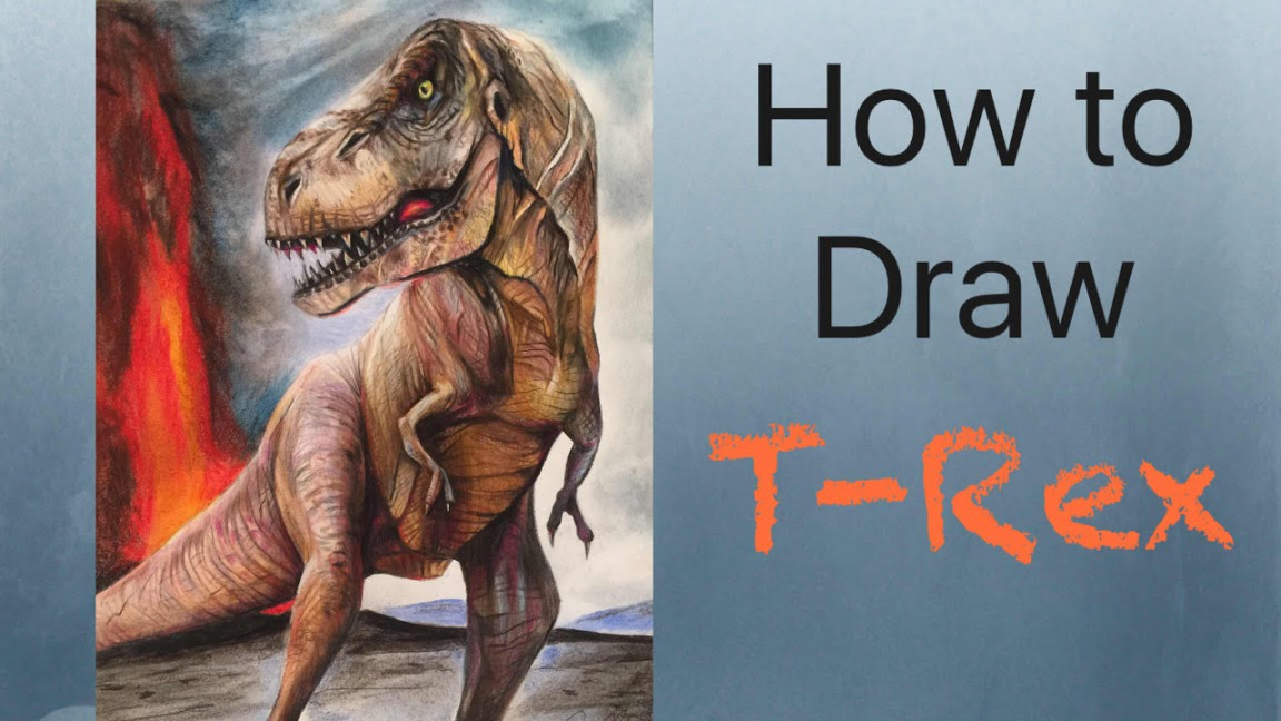 How to Draw a Dinosaur - By Artist, Andrea Kirk  The Art Chik