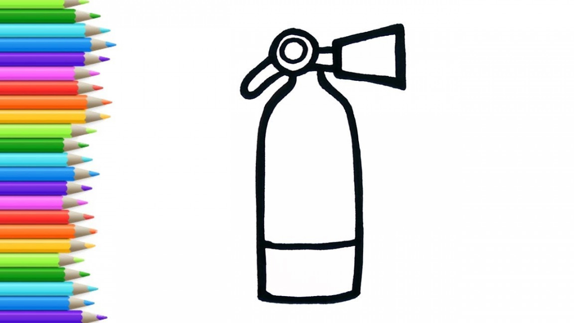 How to draw a fire extinguisher