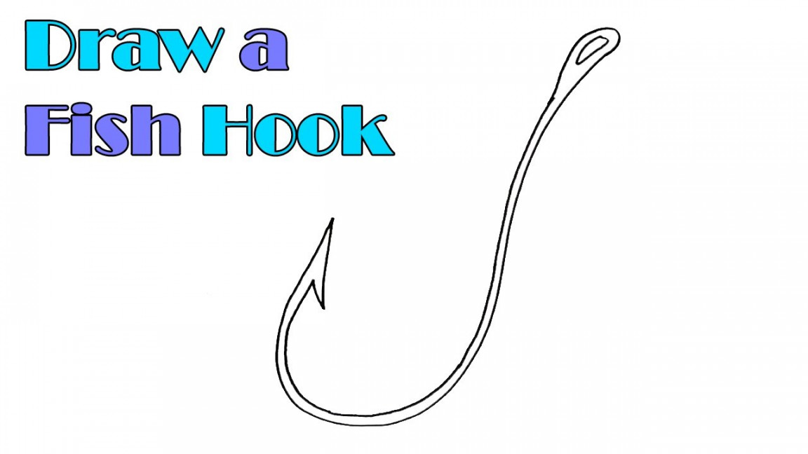 How to Draw a Fish Hook - EASY & FAST