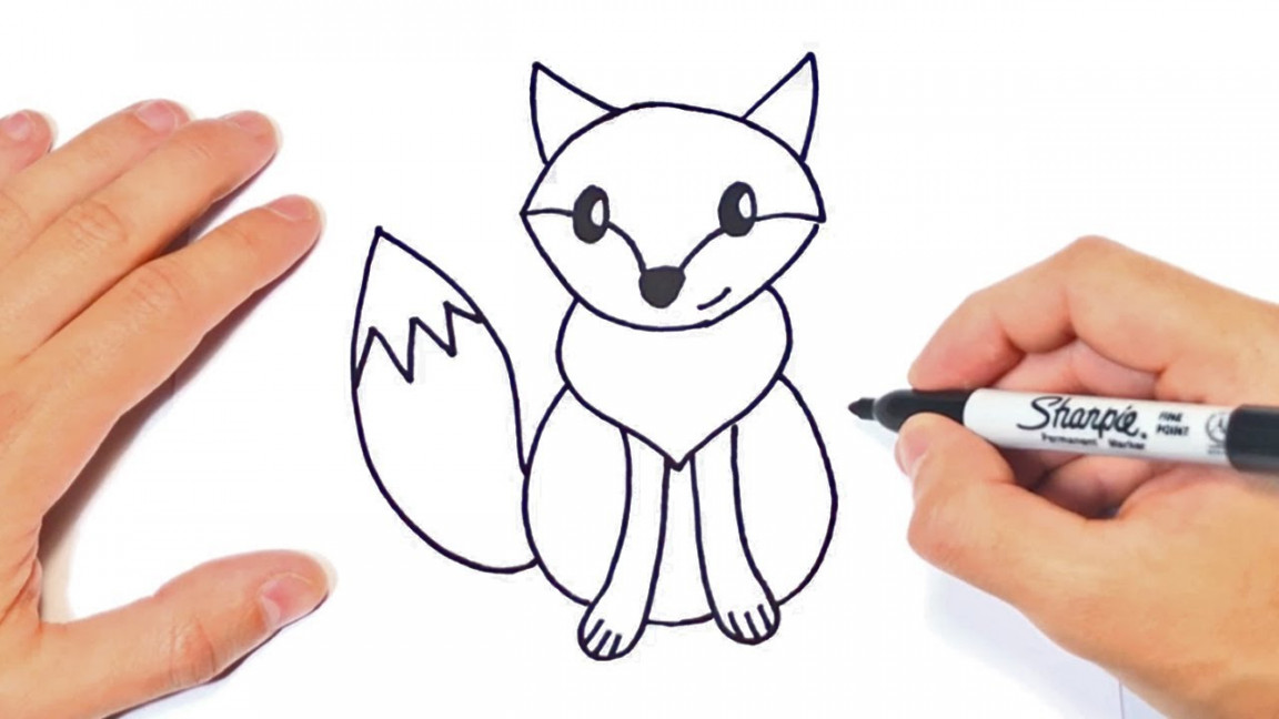 How to draw a Fox for kids  Fox Easy Draw Tutorial