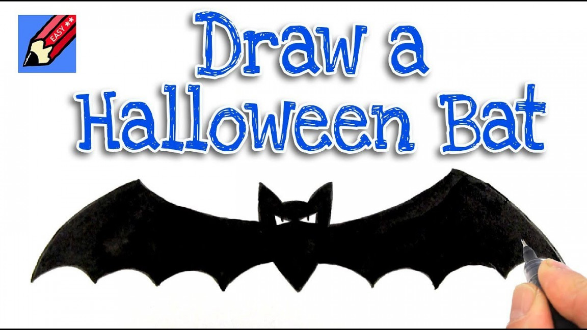 How to Draw a Halloween Bat Real Easy
