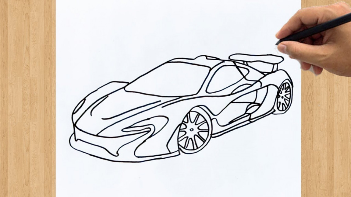 How to Draw a McLaren s  Easy Sports Car Drawing