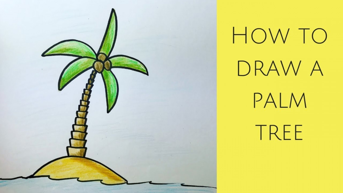 How to draw a palm tree