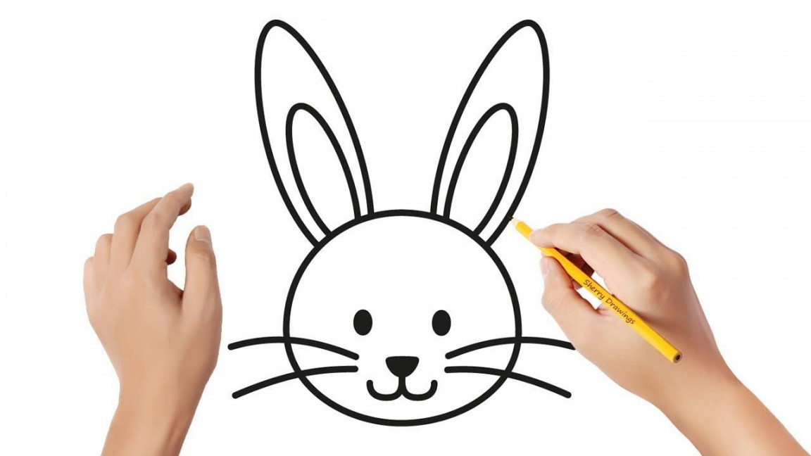 How to draw a rabbit bunny face easy step by step  Drawing for kids -  YouTube  Bunny drawing, Rabbit drawing, Easy drawings for kids