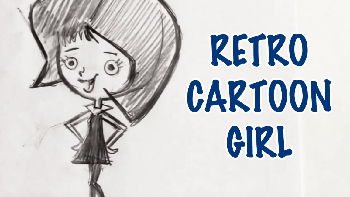 How To Draw a Retro Cartoon Girl (Step by Step)